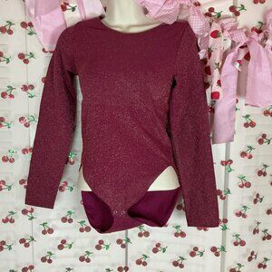 Yitty Burgundy Glitter Long Sleeve